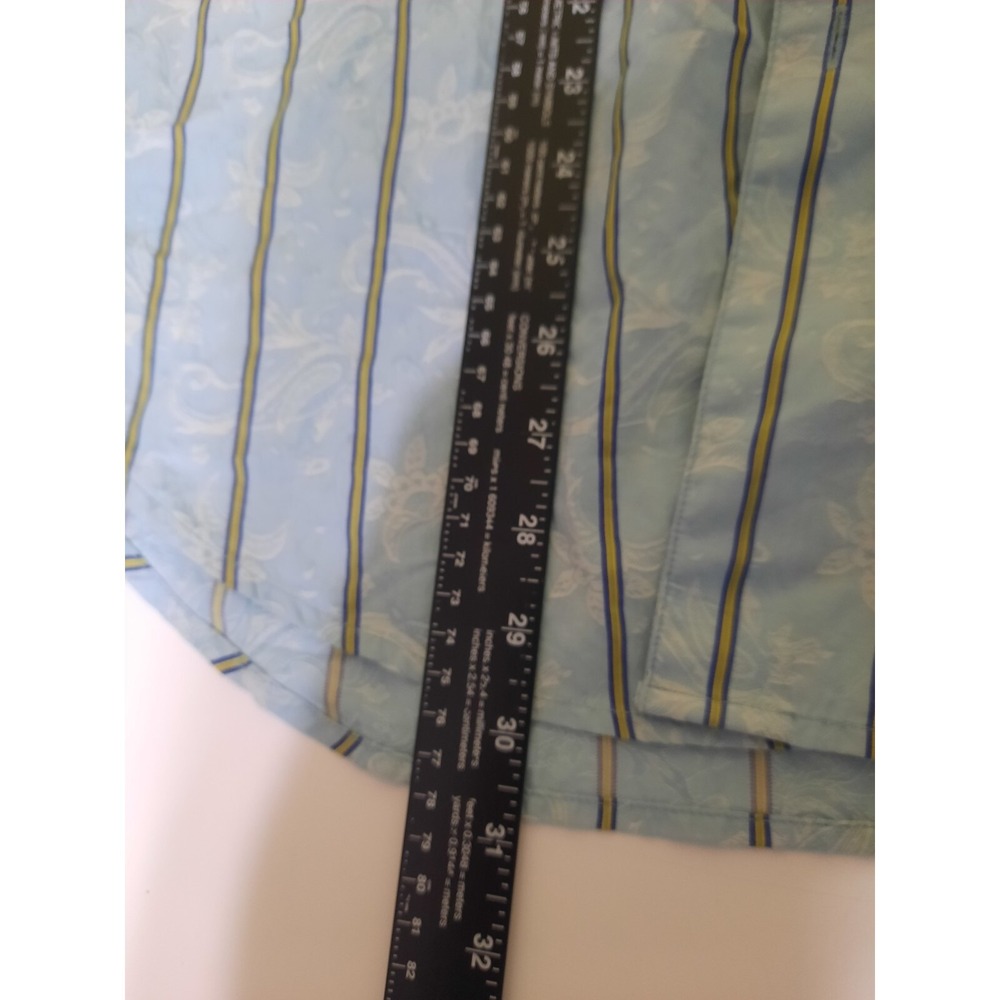 Robert Graham Classic Fit L Large Long Sleeve Button Shirt Blue Paisley Stripes - Picture 4 of 8